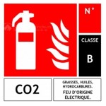 Tanda pemadam PVC CO2 - 10 x 10 cm - Kelas B