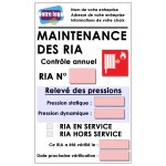 10 Etichette di manutenzione personalizzate per RIA - Formato 70 X 100 mm