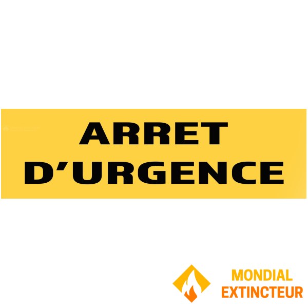 10 cartelli di "arresto di emergenza" 200 mm x 60 mm