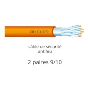 100 metri di cavo a 2 coppie 9/10 per allarmi antincendio - CR1-C1