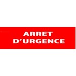 20 segnali di "arresto di emergenza" 200 mm x 60 mm