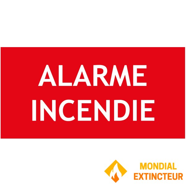 "ALLARME ANTINCENDIO" in PVC rigido 200 X 100 mm