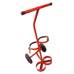 Carrello per 2 estintori (6/9 kg)