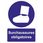 Cartelli con "soprascarpe obbligatorie" - PVC A4