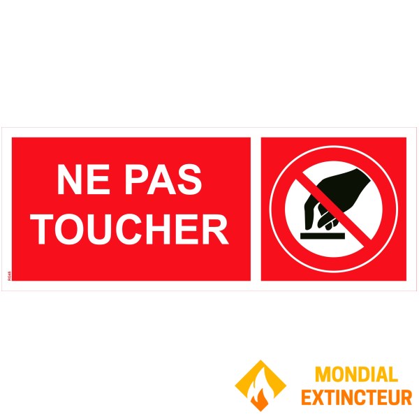 Cartello ""Non toccare"" in PVC - 200x80 mm