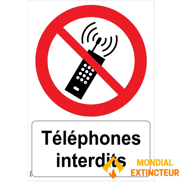 Cartello ""Vietato l'uso dei telefoni"" - PVC A5