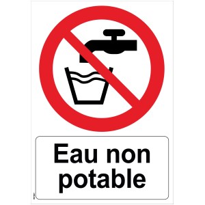 Cartello "acqua non potabile" - PVC A4