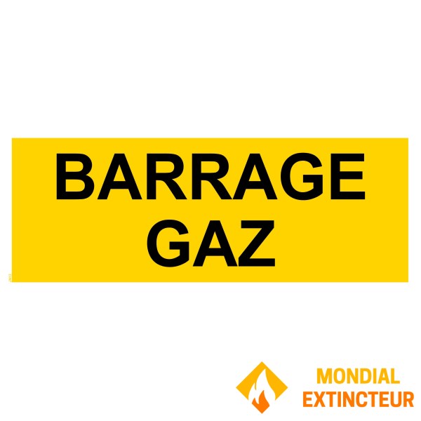 Cartello "barriera gas" - PVC 200x80 mm