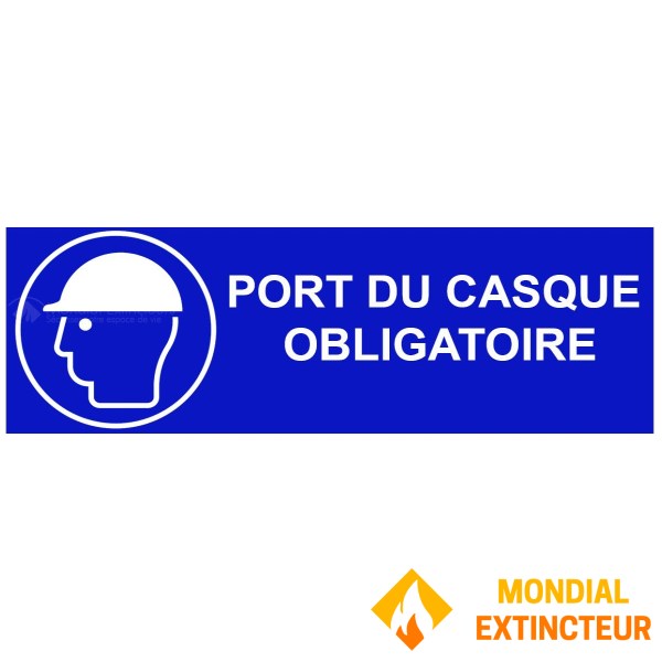 Cartello "casco obbligatorio" - L.300 x H.100 mm