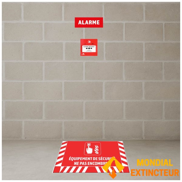 Cartello da pavimento per ALLARME - L.800 x H.400 mm