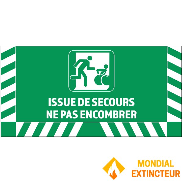 Cartello per uscita di emergenza a pavimento - L.800 x H.400 mm