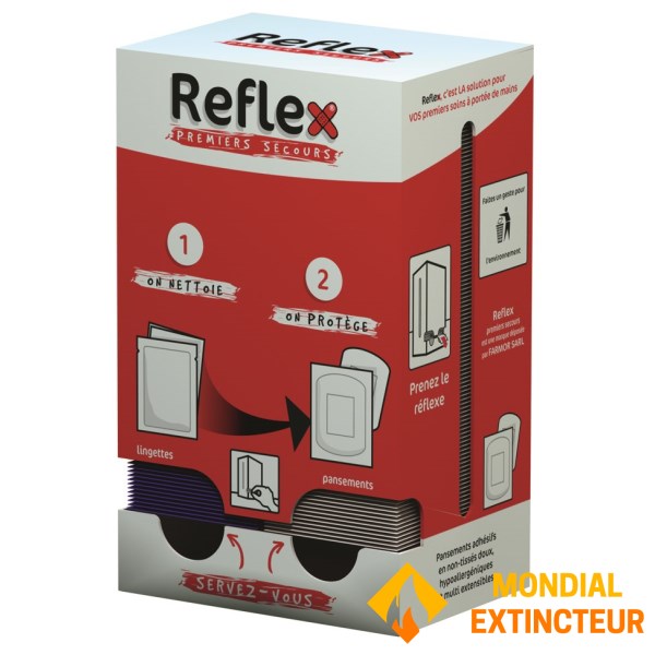 Dispenser con 100 medicazioni adesive e 50 salviette detergenti