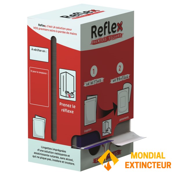 Dispenser con 100 medicazioni adesive e 50 salviette detergenti