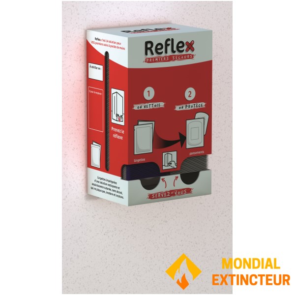 Dispenser con 100 medicazioni adesive e 50 salviette detergenti