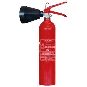 Estintore a CO2 capacità 2Kg con pannello - Marca ANAF