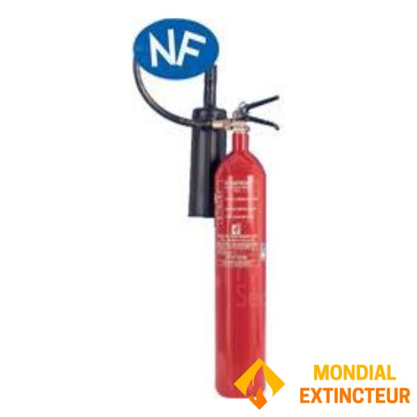 Estintore a CO2, capacità 5 kg - venduto con supporto
