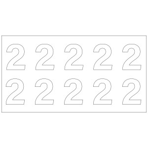 Foglio di 10 numeri per idranti - Numero 2
