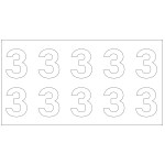 Foglio di 10 numeri per idranti - Numero 3