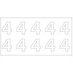 Foglio di 10 numeri per idranti - Numero 4