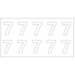 Foglio di 10 numeri per idranti - Numero 7