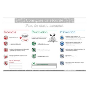 Istruzioni per la sicurezza "del parcheggio" - formato A4