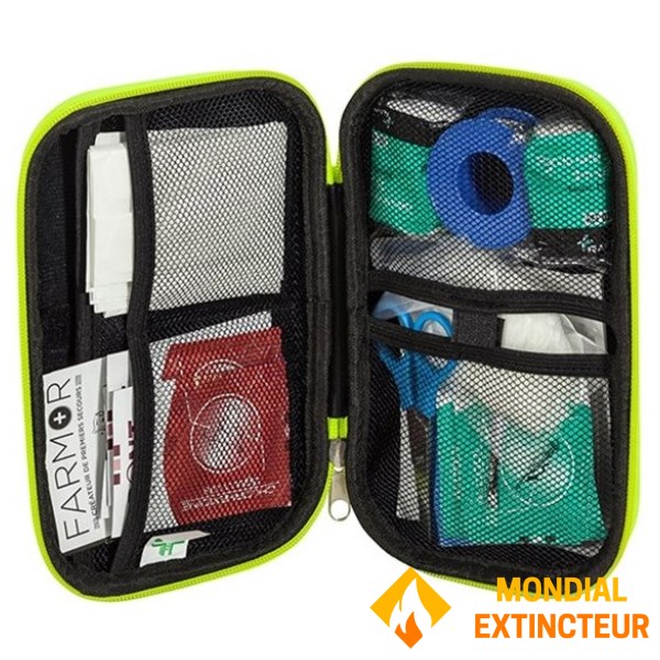 Kit di pronto soccorso giallo fluorescente - EVA 4/6 persone