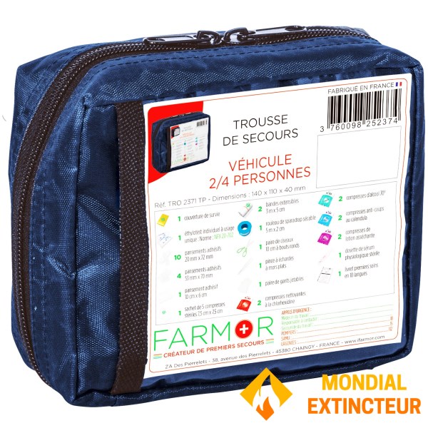 Kit di pronto soccorso per auto 2/4 persone