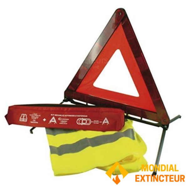 Kit gilet di sicurezza a triangolo omologato - Alta visibilità