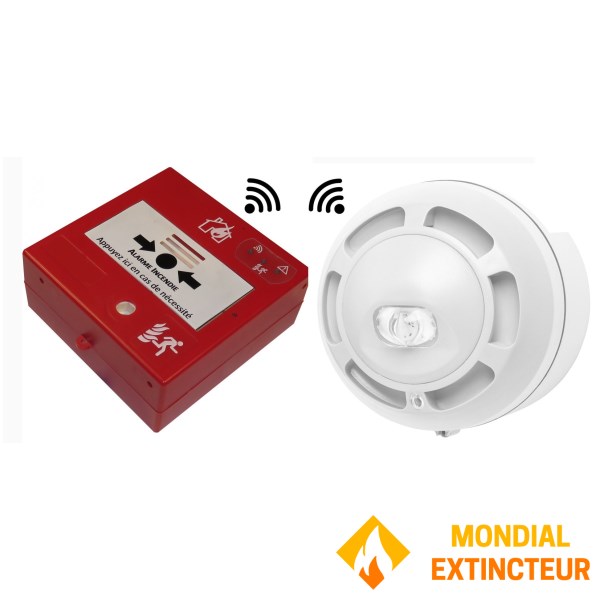 Kit radio indirizzabile di tipo 4, comprensivo di DM e sirena Flash impermeabile - portata 1200 metri