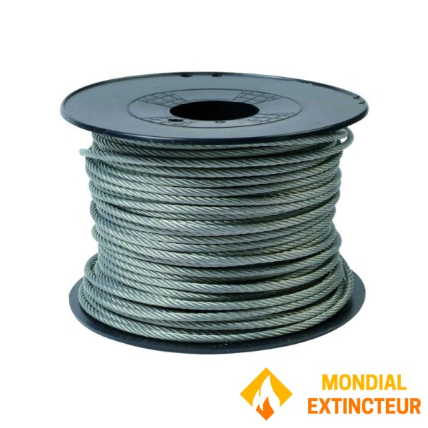 Lunghezza di 20 metri di cavo d'acciaio galvanizzato, diametro 2,4 mm