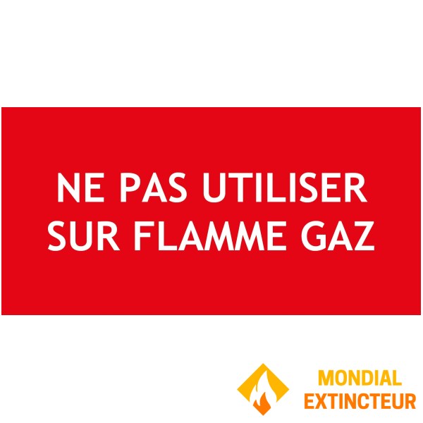 "NON UTILIZZARE SU FIAMMA GAS" in PVC rigido 200 X 100 mm