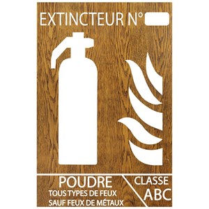 Pannello in PVC effetto legno, resistente all'acqua, 10 x 15 cm - Classe ABC