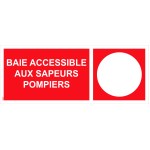 Pannello "accessibile ai vigili del fuoco" PVC - 200x80 mm