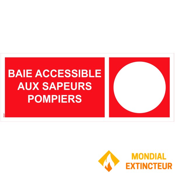 Pannello "accessibile ai vigili del fuoco" PVC - 200x80 mm