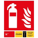 Pannello in polvere di PVC 20 x 24 cm - Classe ABC