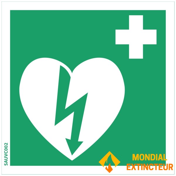 Pittogramma del defibrillatore di emergenza - 200x200m