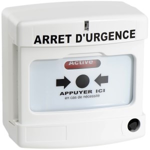 Sblocco manuale bianco per arresto di emergenza a contatto singolo - Axendis