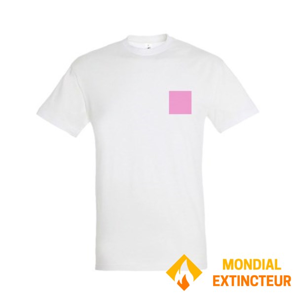 5 T-shirt bianche personalizzate - Taglia S - Cuore e schiena