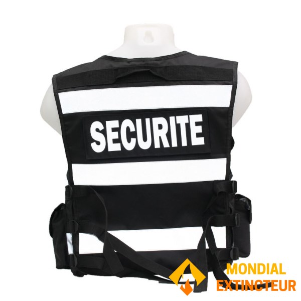 高視認性ウエストコート ブラック