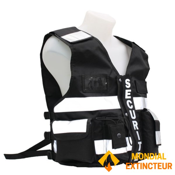 高視認性ウエストコート ブラック