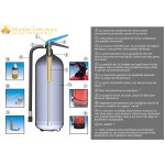 厨房用フランス規格6リットル消火器-軽量アルミニウム-補助圧力