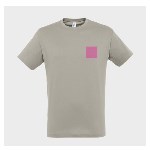 グレー名入れTシャツ5枚 - Lサイズ - ハートと背中