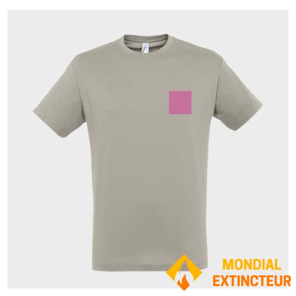 グレー名入れTシャツ5枚 - Lサイズ - ハートと背中