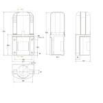 2kg/2リットル消火器用車両ボックス