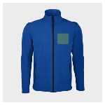 5 ブルー名入れジップジャケット Mサイズ ハートと背中