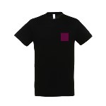 5 黒の名入れTシャツ - Lサイズ - ハートと背中