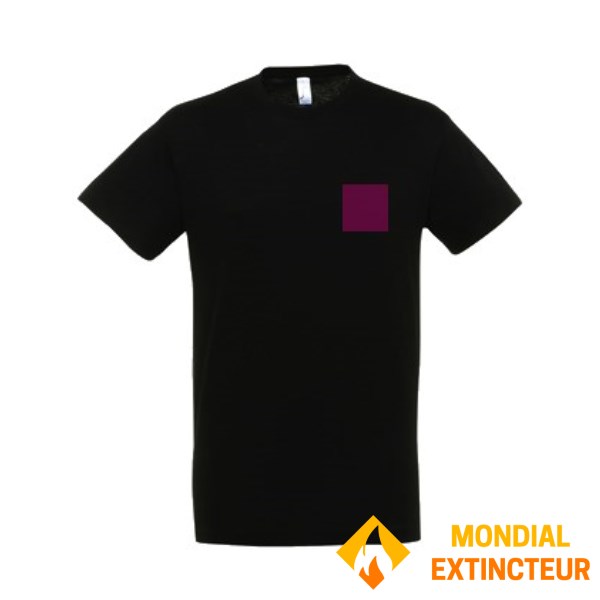 5 黒の名入れTシャツ - Lサイズ - ハートと背中