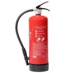 6リットル消火器、特殊リチウム電池、クラス"AF"、ブラケット付き - NF規格