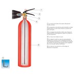 CO2 消火器 2 Kg 容量 NF アルミニウム - ANAF ブランド