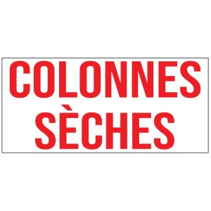 "COLONNES SÈCHES" en PVC rigide 200 X 80 mm FOND BLANC